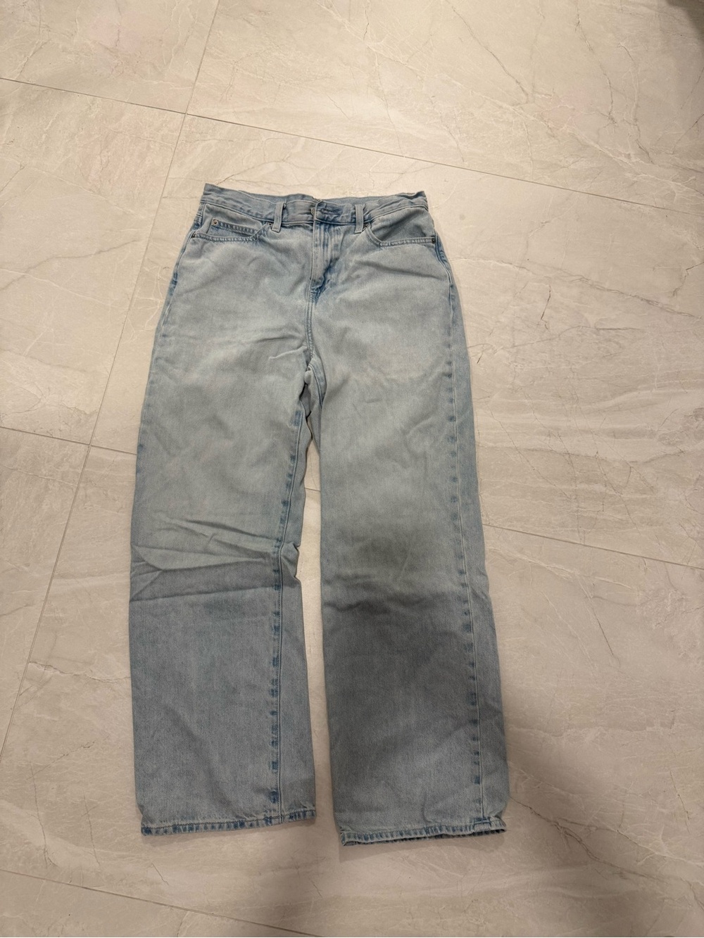 Light Blue Straight-Leg Jeans
